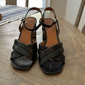 Franco Sarto Black Heel Sandal - Size 9.5